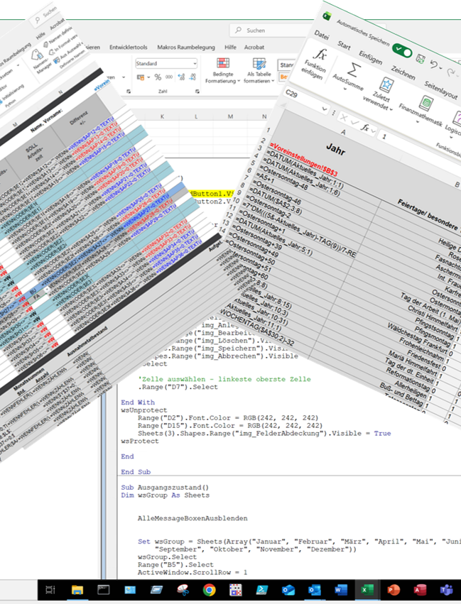 Excel-Collage hochformat